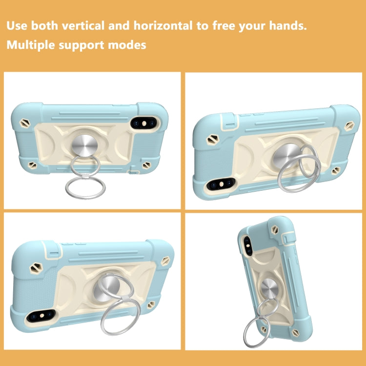 Custodia protettiva in silicone e PC per iPhone XS Max e iPhone 1