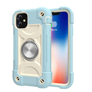 Custodia protettiva antiurto in silicone + PC con supporto a doppio anello, For iPhone 11 Pro Max, For iPhone 12 mini