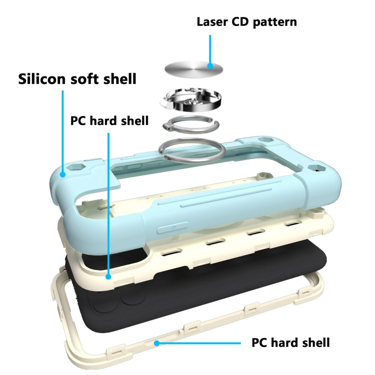 Custodia protettiva in silicone e PC per iPhone 11 Pro Max