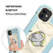 Custodia protettiva antiurto in silicone + PC con supporto a doppio anello, For iPhone 11 Pro Max, For iPhone 12 mini