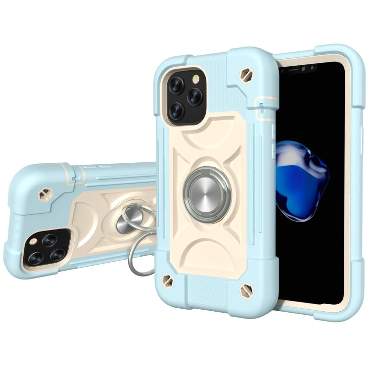 Custodia protettiva antiurto in silicone + PC con supporto a doppio anello, For iPhone 12 / 12 Pro, For iPhone 12 Pro Max