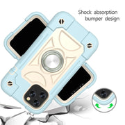 Custodia protettiva antiurto in silicone + PC con supporto a doppio anello, For iPhone 12 / 12 Pro, For iPhone 12 Pro Max