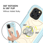 Custodia protettiva antiurto in silicone + PC con supporto a doppio anello, For iPhone 12 / 12 Pro, For iPhone 12 Pro Max