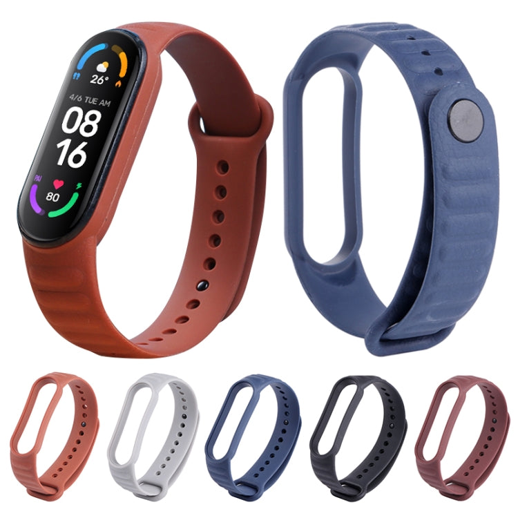 Per Xiaomi Mi Band 6/5 Cinturino di ricambio per cinturino in pelle di silicone universale