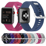 Cinturino di ricambio in silicone per Apple Watch Series, 7 41mm / 6 & SE & 5 & 4 40mm / 3 & 2 & 1 38mm, 7 45mm / 6 & SE & 5 & 4 44mm / 3 & 2 & 1 42mm