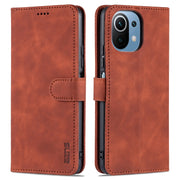 AZNS Skin Feel Calf Texture Custodia in pelle con apertura orizzontale con slot per carte, supporto e portafoglio, For Xiaomi Mi 11 Lite, For Xiaomi Mi 11 Ultra