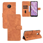 Tinta unita Skin Feel Fibbia magnetica Flip orizzontale Custodia in pelle PU con struttura in vitello con supporto e slot per schede e portafoglio, For vivo X60 Pro / X60 5G, For Nokia C10