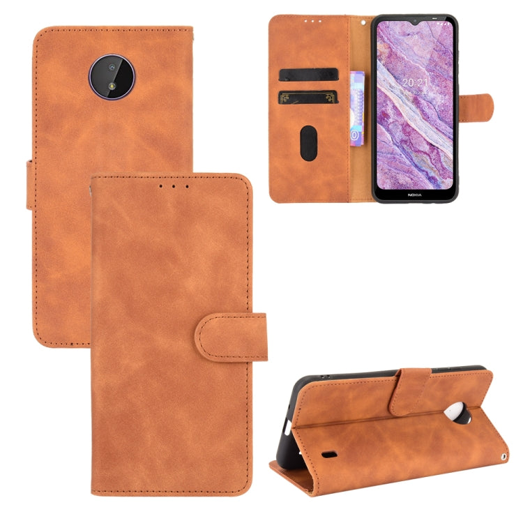 Tinta unita Skin Feel Fibbia magnetica Flip orizzontale Custodia in pelle PU con struttura in vitello con supporto e slot per schede e portafoglio, For vivo X60 Pro / X60 5G, For Nokia C10