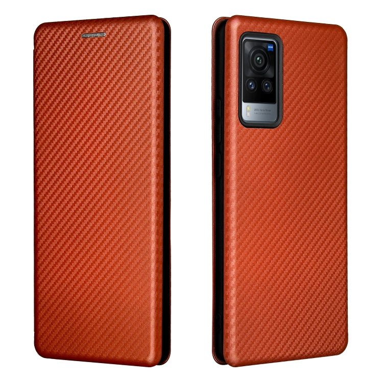 Struttura in fibra di carbonio Flip orizzontale magnetico Custodia in pelle TPU + PC + PU con slot per schede, For vivo X60 Pro / X60 5G, For Nokia C10, For Nokia C20