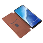 Struttura in fibra di carbonio Flip orizzontale magnetico Custodia in pelle TPU + PC + PU con slot per schede, For vivo X60 Pro / X60 5G, For Nokia C10, For Nokia C20
