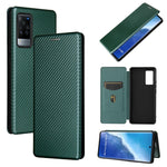 Struttura in fibra di carbonio Flip orizzontale magnetico Custodia in pelle TPU + PC + PU con slot per schede, For vivo X60 Pro / X60 5G, For Nokia C10, For Nokia C20