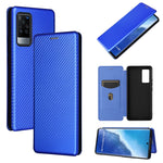 Struttura in fibra di carbonio Flip orizzontale magnetico Custodia in pelle TPU + PC + PU con slot per schede, For vivo X60 Pro / X60 5G, For Nokia C10, For Nokia C20