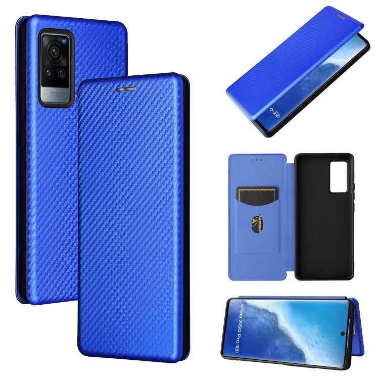 Struttura in fibra di carbonio Flip orizzontale magnetico Custodia in pelle TPU + PC + PU con slot per schede, For vivo X60 Pro / X60 5G, For Nokia C10, For Nokia C20
