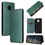 Struttura in fibra di carbonio Flip orizzontale magnetico Custodia in pelle TPU + PC + PU con slot per schede, For vivo X60 Pro / X60 5G, For Nokia C10, For Nokia C20