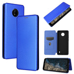 Struttura in fibra di carbonio Flip orizzontale magnetico Custodia in pelle TPU + PC + PU con slot per schede, For vivo X60 Pro / X60 5G, For Nokia C10, For Nokia C20