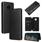 Struttura in fibra di carbonio Flip orizzontale magnetico Custodia in pelle TPU + PC + PU con slot per schede, For vivo X60 Pro / X60 5G, For Nokia C10, For Nokia C20