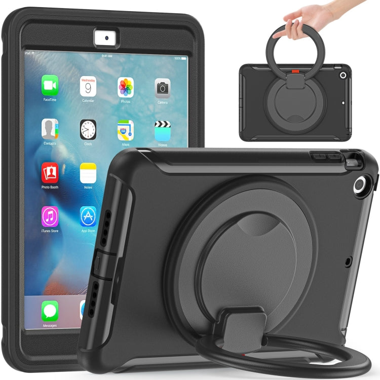 Custodia protettiva antiurto in TPU + PC con supporto per impugnatura pieghevole con rotazione a 360 gradi e slot per penna, For iPad mini 3 / 2 / 1