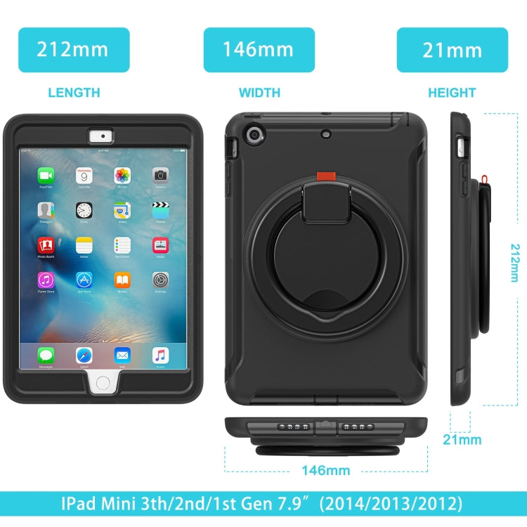 Custodia antiurto TPU e PC con rotazione 360° per iPad mini 3, 2