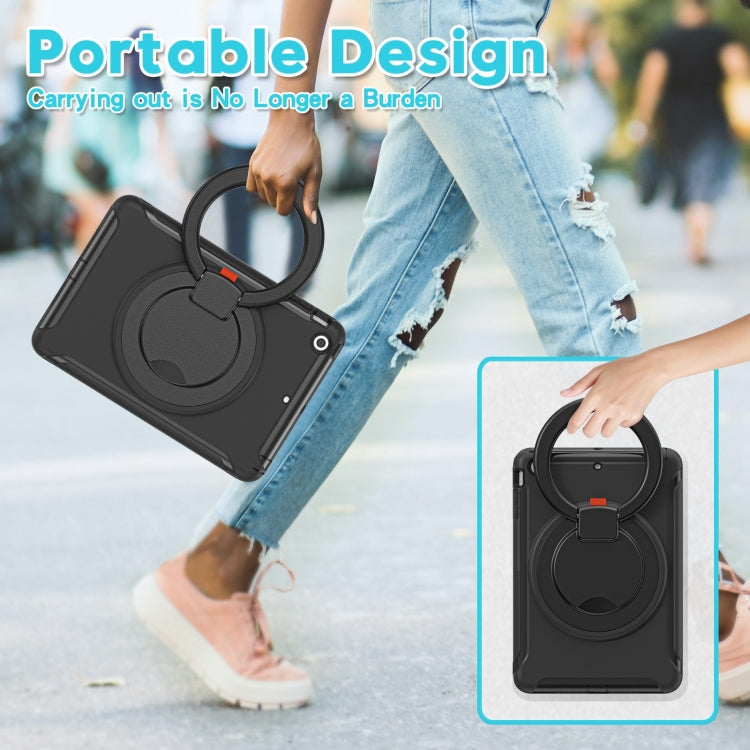 Custodia protettiva antiurto in TPU + PC con supporto per impugnatura pieghevole con rotazione a 360 gradi e slot per penna, For iPad mini 3 / 2 / 1