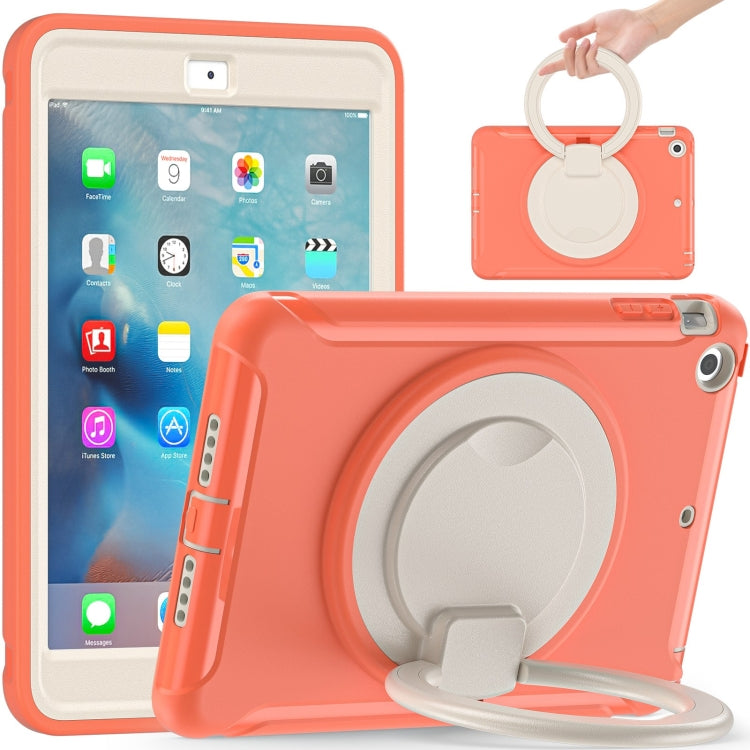 Custodia protettiva antiurto in TPU + PC con supporto per impugnatura pieghevole con rotazione a 360 gradi e slot per penna, For iPad mini 3 / 2 / 1