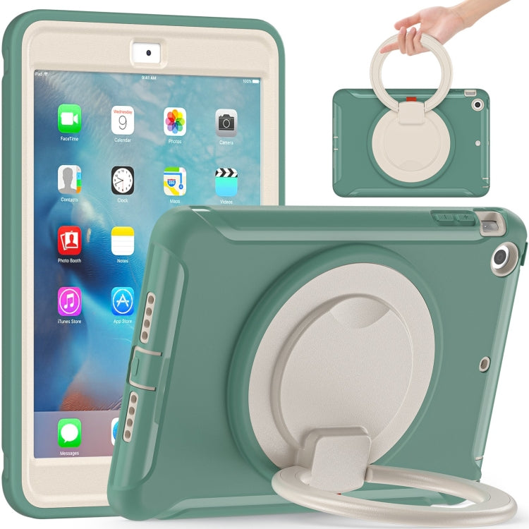 Custodia protettiva antiurto in TPU + PC con supporto per impugnatura pieghevole con rotazione a 360 gradi e slot per penna, For iPad mini 3 / 2 / 1