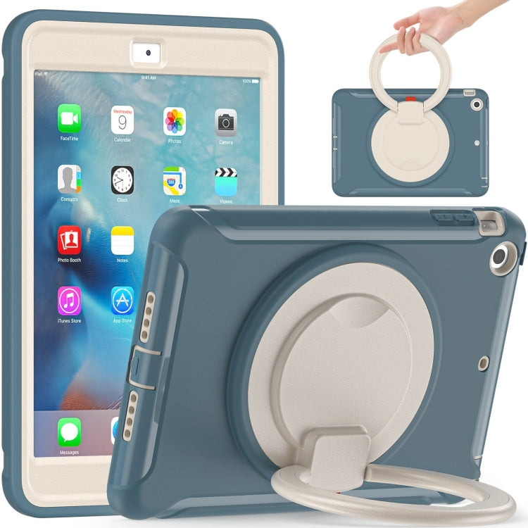 Custodia protettiva antiurto in TPU + PC con supporto per impugnatura pieghevole con rotazione a 360 gradi e slot per penna, For iPad mini 3 / 2 / 1