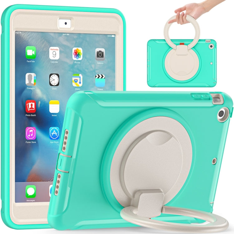 Custodia protettiva antiurto in TPU + PC con supporto per impugnatura pieghevole con rotazione a 360 gradi e slot per penna, For iPad mini 3 / 2 / 1