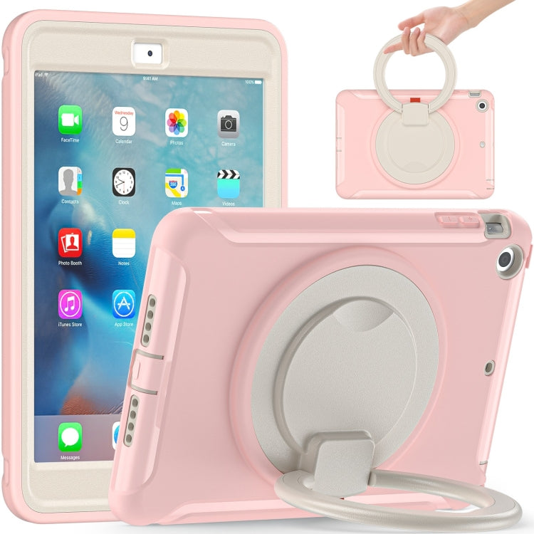 Custodia protettiva antiurto in TPU + PC con supporto per impugnatura pieghevole con rotazione a 360 gradi e slot per penna, For iPad mini 3 / 2 / 1