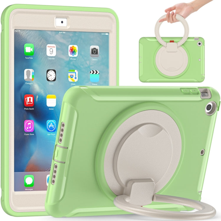Custodia protettiva antiurto in TPU + PC con supporto per impugnatura pieghevole con rotazione a 360 gradi e slot per penna, For iPad mini 3 / 2 / 1