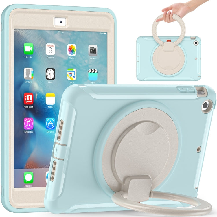 Custodia protettiva antiurto in TPU + PC con supporto per impugnatura pieghevole con rotazione a 360 gradi e slot per penna, For iPad mini 3 / 2 / 1