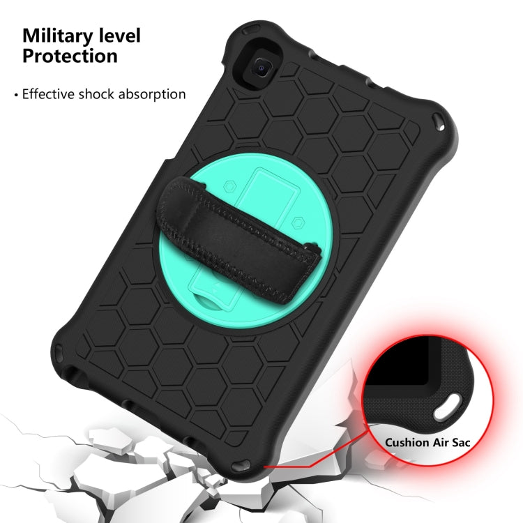 Per Samsung Galaxy Tab A7 Lite 8.7 2021 T220 / T225 Custodia protettiva per PC in silicone antiurto con rotazione a 360 gradi a nido d'ape con supporto e tracolla e cinturino, For Samsung Galaxy Tab A7 Lite 8.7 2021 T220 / T225