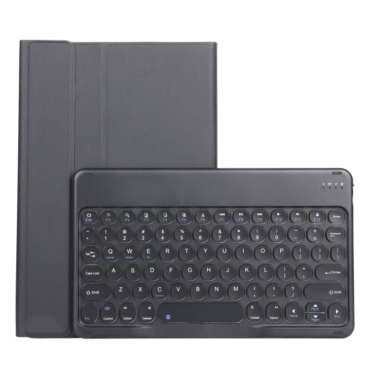 YAM12 Custodia in pelle per tastiera Bluetooth con copritastiera tondo staccabile in pelle di agnello con supporto, For Lenovo Pad Plus 11 inch TB-J607F / Tab P11 11 inch TB-J606F                                                                         ...