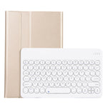 YAM12 Custodia in pelle per tastiera Bluetooth con copritastiera tondo staccabile in pelle di agnello con supporto, For Lenovo Pad Plus 11 inch TB-J607F / Tab P11 11 inch TB-J606F                                                                         ...