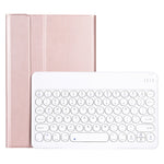 YAM12 Custodia in pelle per tastiera Bluetooth con copritastiera tondo staccabile in pelle di agnello con supporto, For Lenovo Pad Plus 11 inch TB-J607F / Tab P11 11 inch TB-J606F                                                                         ...