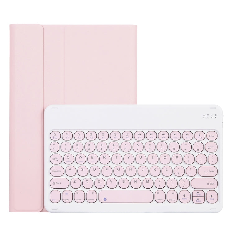 YAM12 Custodia in pelle per tastiera Bluetooth con copritastiera tondo staccabile in pelle di agnello con supporto, For Lenovo Pad Plus 11 inch TB-J607F / Tab P11 11 inch TB-J606F                                                                         ...