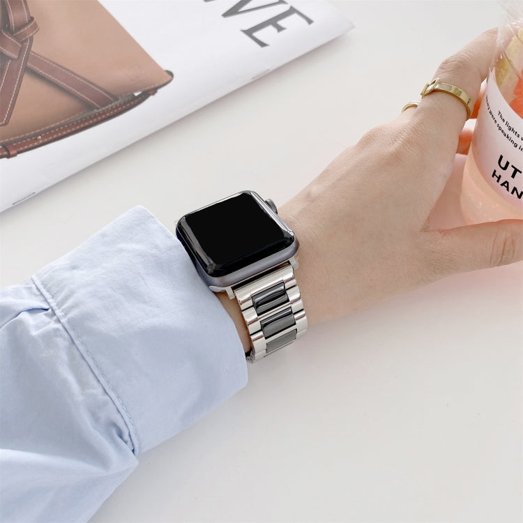 Cinturino ricambio in acciaio e ceramica per Apple Watch