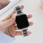 Cinturino ricambio in acciaio e ceramica per Apple Watch