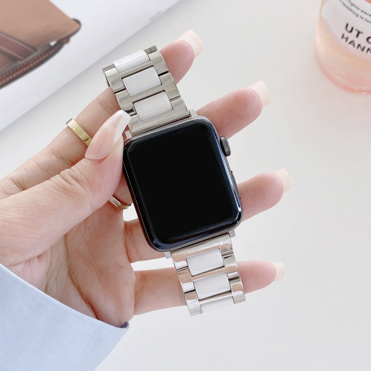 Cinturino ricambio in acciaio e ceramica per Apple Watch