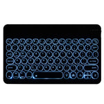 Custodia in pelle per tastiera Bluetooth con copritastiera tonda staccabile con struttura in pelle di agnello stile retroilluminazione YAM12 con supporto, For Lenovo Pad Plus 11 inch TB-J607F / Tab P11 11 inch TB-J606F / Pad 11 inch