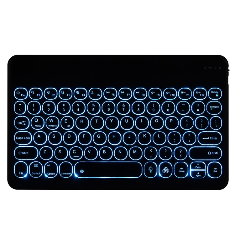 Custodia in pelle per tastiera Bluetooth con copritastiera tonda staccabile con struttura in pelle di agnello stile retroilluminazione YAM12 con supporto, For Lenovo Pad Plus 11 inch TB-J607F / Tab P11 11 inch TB-J606F / Pad 11 inch