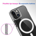 Custodia Magsafe Semplice anello magnetico Custodia antiurto per PC + TPU in acrilico trasparente all-inclusive, For iPhone 13 mini, For iPhone 13, For iPhone 13 Pro, For iPhone 13 Pro Max
