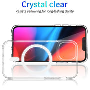 Custodia Magsafe Anello magnetico Cristallo trasparente Acrilico + TPU Custodia antiurto per airbag a quattro angoli, For iPhone 13 mini, For iPhone 13, For iPhone 13 Pro, For iPhone 13 Pro Max