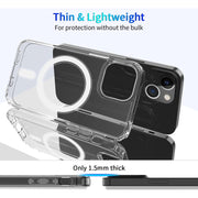 Custodia Magsafe Anello magnetico Cristallo trasparente Acrilico + TPU Custodia antiurto per airbag a quattro angoli, For iPhone 13 mini, For iPhone 13, For iPhone 13 Pro, For iPhone 13 Pro Max
