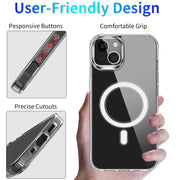 Custodia Magsafe Anello magnetico Cristallo trasparente Acrilico + TPU Custodia antiurto per airbag a quattro angoli, For iPhone 13 mini, For iPhone 13, For iPhone 13 Pro, For iPhone 13 Pro Max