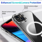 Custodia Magsafe Anello magnetico Cristallo trasparente Acrilico + TPU Custodia antiurto per airbag a quattro angoli, For iPhone 13 mini, For iPhone 13, For iPhone 13 Pro, For iPhone 13 Pro Max
