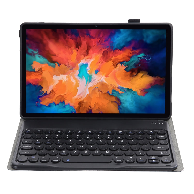 YAM13 Custodia in pelle per tastiera Bluetooth con copritastiera tondo staccabile in pelle di agnello con supporto, For Lenovo Pad Pro 11.5 inch 2021 TB-J716F