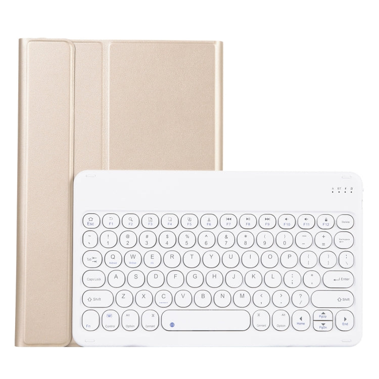 YAM13 Custodia in pelle per tastiera Bluetooth con copritastiera tondo staccabile in pelle di agnello con supporto, For Lenovo Pad Pro 11.5 inch 2021 TB-J716F