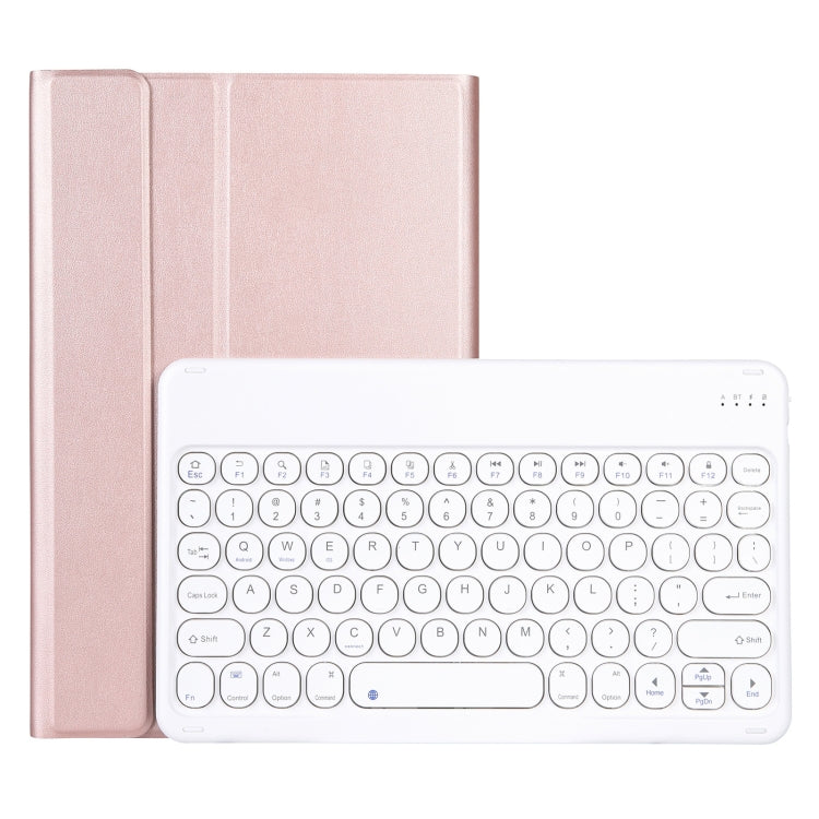 YAM13 Custodia in pelle per tastiera Bluetooth con copritastiera tondo staccabile in pelle di agnello con supporto, For Lenovo Pad Pro 11.5 inch 2021 TB-J716F