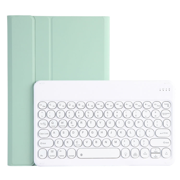 Custodia in pelle per tastiera Bluetooth con copritastiera tonda staccabile YAM13 stile retroilluminazione in pelle di agnello con supporto, For Lenovo Pad Pro 11.5 inch 2021 TB-J716F                                                                     ...