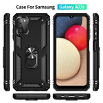Custodia protettiva antiurto in TPU + PC con supporto girevole a 360 gradi, For Samsung Galaxy A03s 166mm Version, For Samsung Galaxy A03s 166mm Version 166mm 版